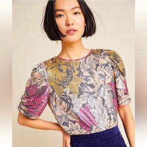 ANTHROPOLOGIE - Marie Sequined Blouse